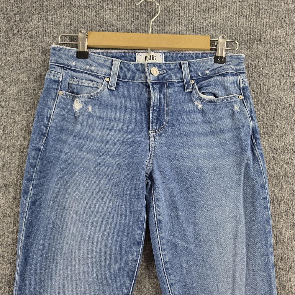 Paige Jeans Womens 27 Sloane Slim Bootcut Medium Wash Blue Denim Casual Stretch - Picture 5 of 16
